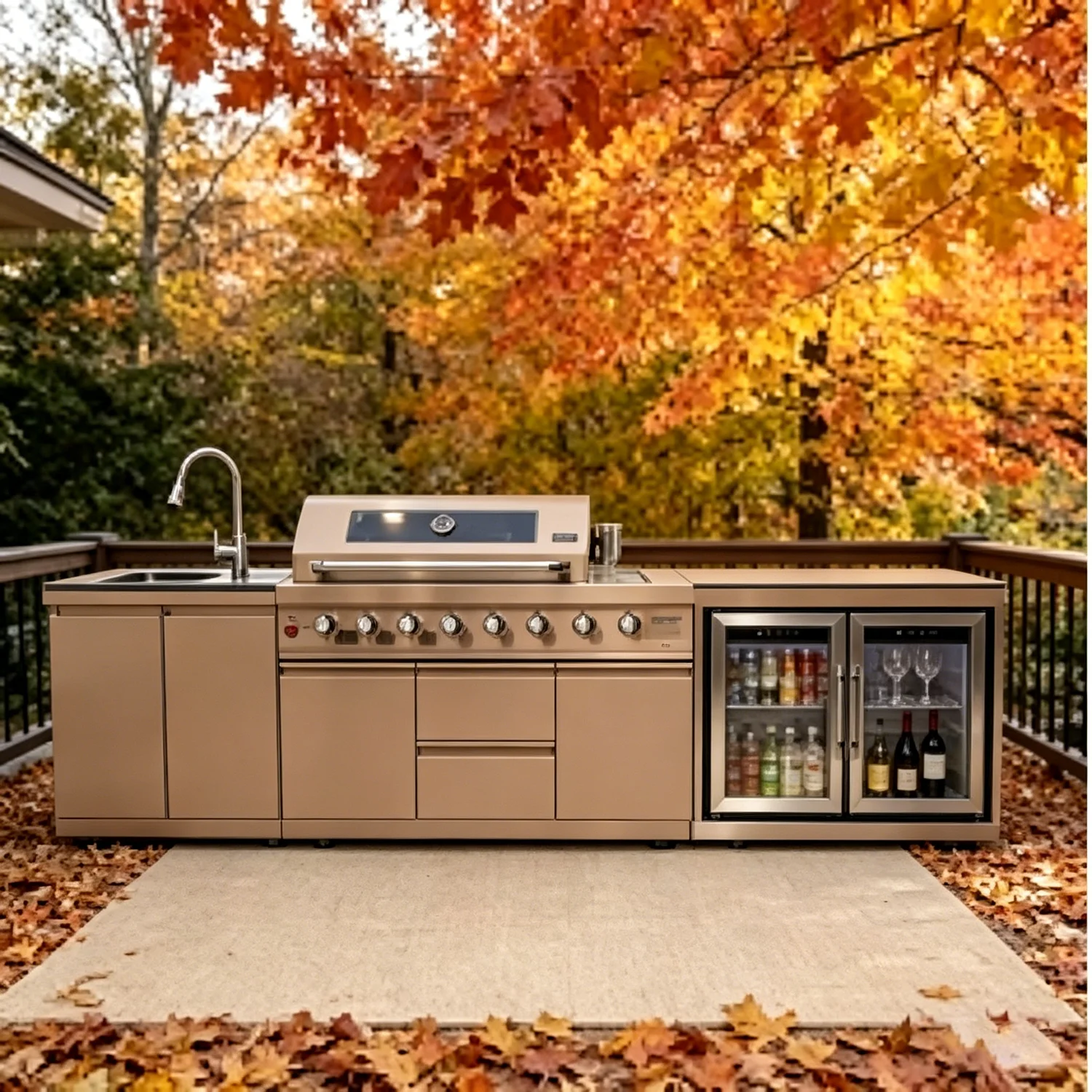 Full Kitchens Offer Complete Outdoor Kitchens, Durable Cabinets Set with Kitchen Islands & Carts, Ensemble Casserole De Cuisine thumbnail 2