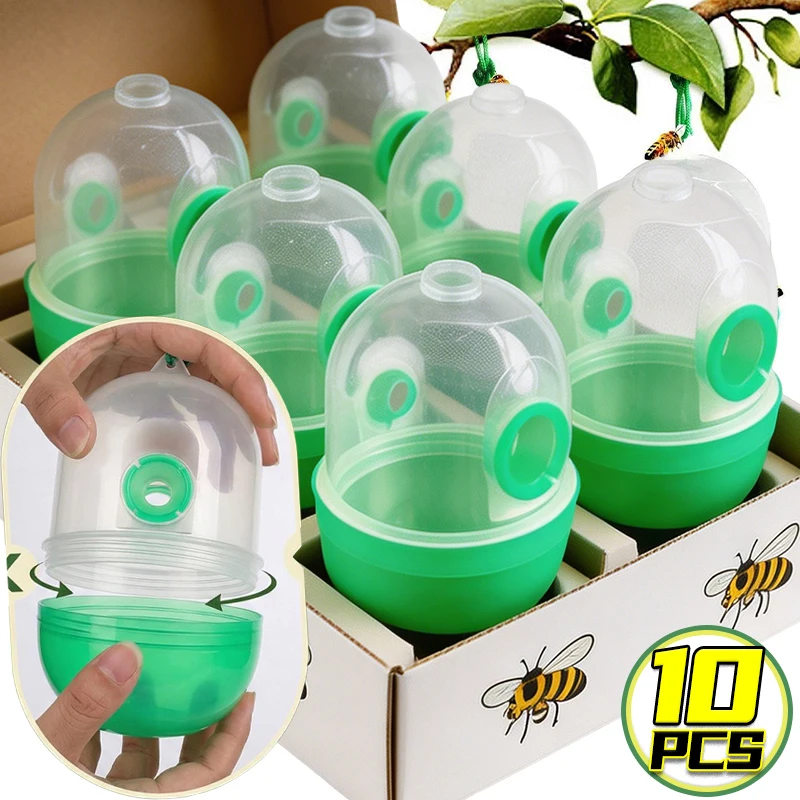 Fruit Fly Wasp Insect Trap Hanging Holder Plastic Reusable Pest Control Catcher Bee Hornet Killer Empty Tool for Garden Orchard