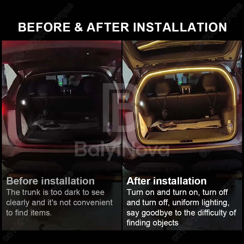 Customized For Citroen C5 Aircross C3‑XR C5 X  C4 Car trunk light, Plug & play Tailgate LED atmosphere light, Car accessories thumbnail 2
