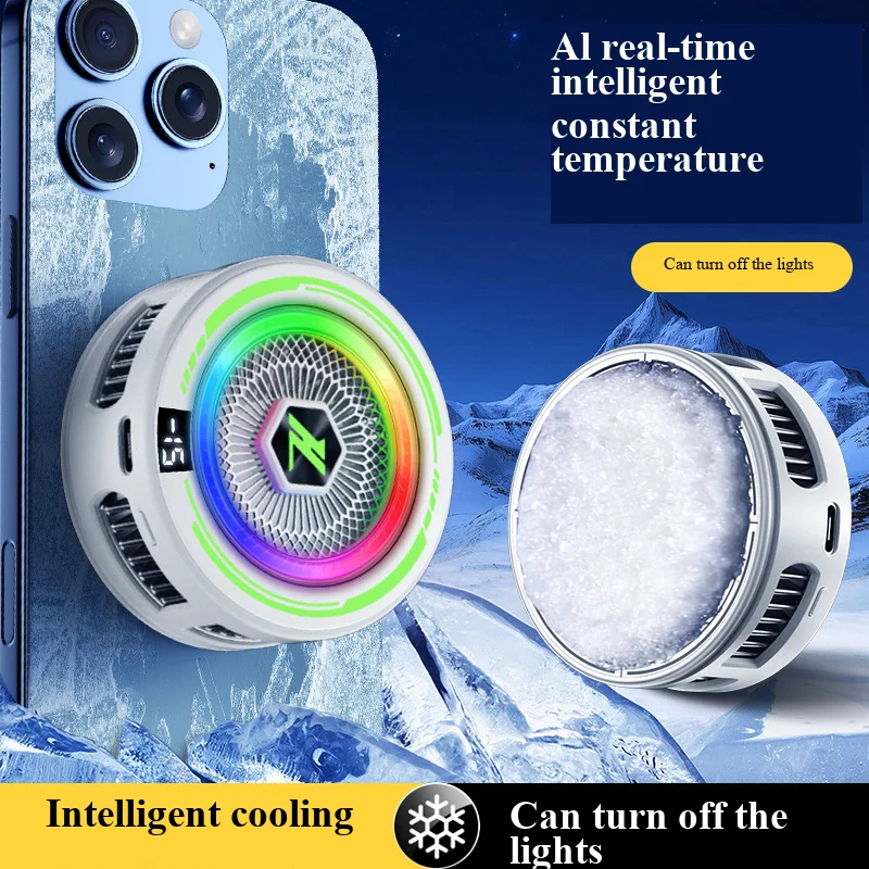 2026 Mobile Phone Dedicated Live Streaming E-sports Phone Cooler, Ultra-quiet Semiconductor Cooling, Ai Back Clip Phone Cooler thumbnail 6