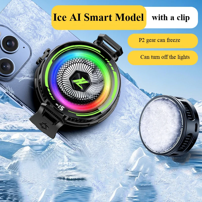 2026 Mobile Phone Dedicated Live Streaming E-sports Phone Cooler, Ultra-quiet Semiconductor Cooling, Ai Back Clip Phone Cooler thumbnail 5