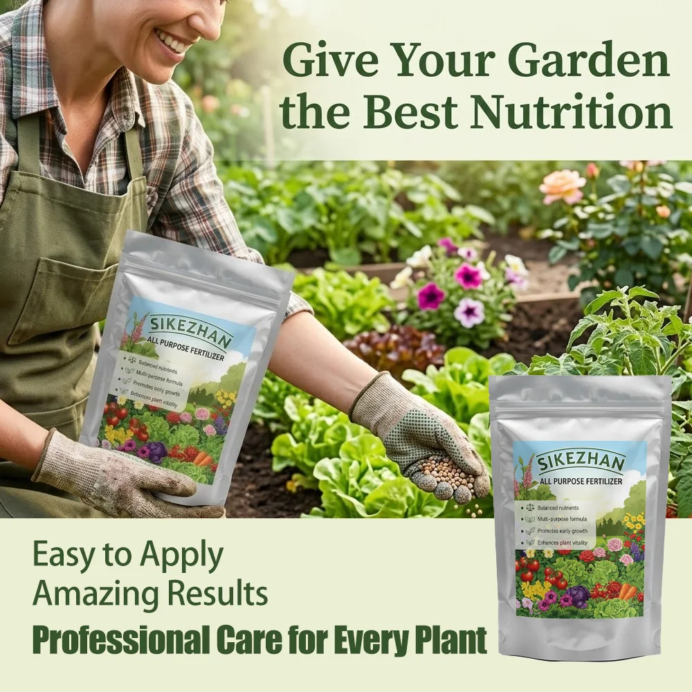 15 15 15 NPK All Purpose Fertilizer Balanced Nutrients Food for Indoor Outdoor Plants Flowers Vegetables Garden Supplement