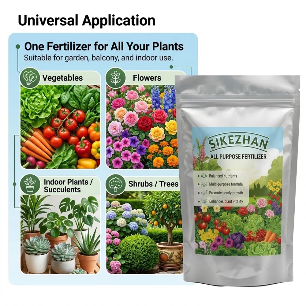 15 15 15 NPK All Purpose Fertilizer Balanced Nutrients Food for Indoor Outdoor Plants Flowers Vegetables Garden Supplement thumbnail 4