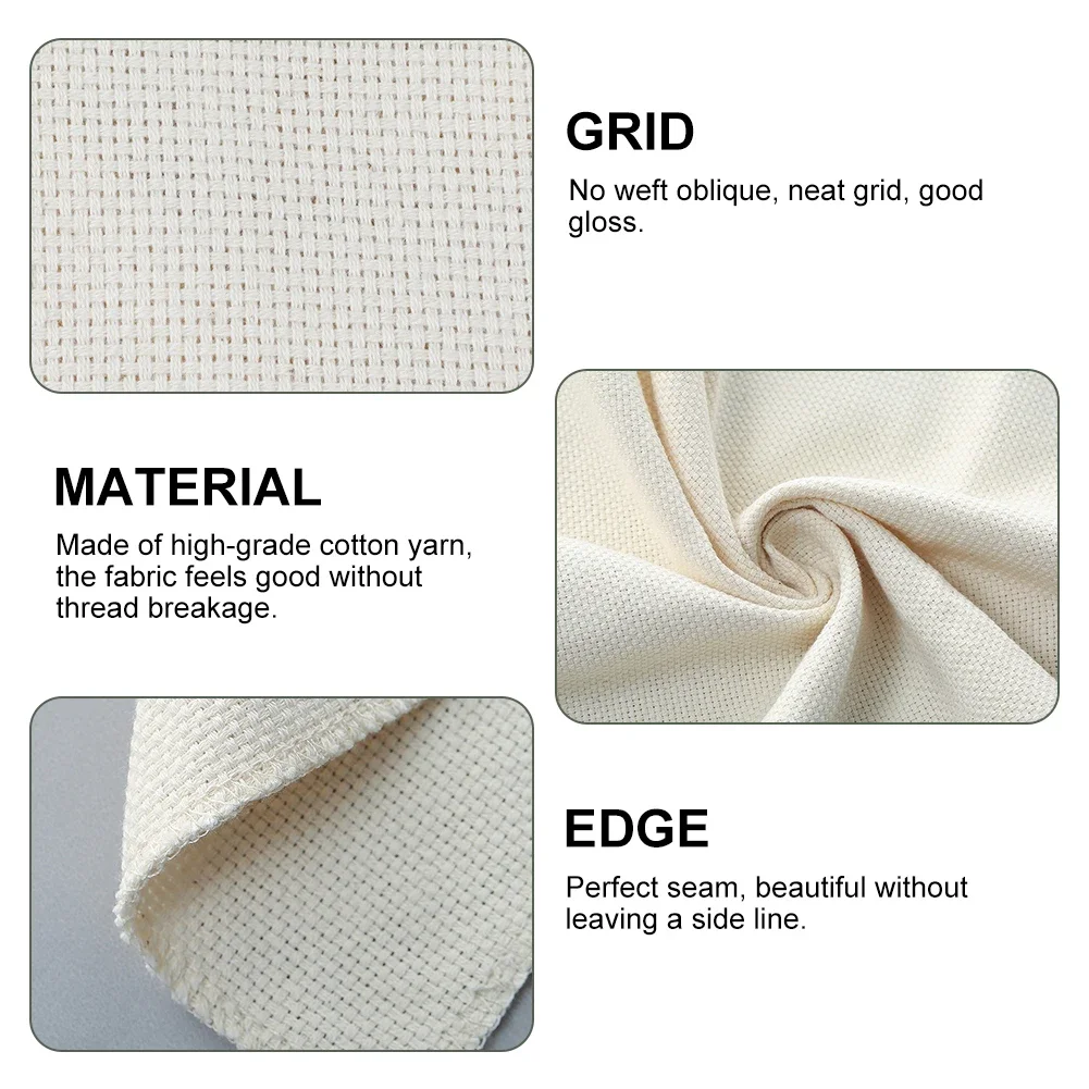 Punch Needle Craft Cloth Cotton Embroidery Needlework Fabric Monks Cloth DIY Needlework Pen Handmade Crafts Monk's Cloth thumbnail 6