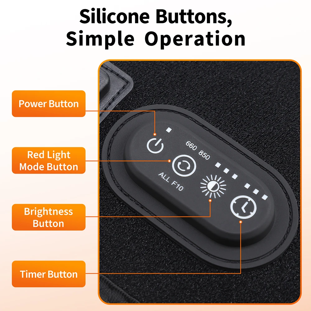 Home 660 and 850nm Near Infrared Light Belt Waist Health Care Belt Beauty Devices thumbnail 6