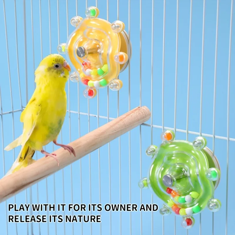 Interactive Parrot Toy Bird Cage Toy for Parrots Rotating Treat Dispenser,  for Mental Stimulation and Entertainment thumbnail 3