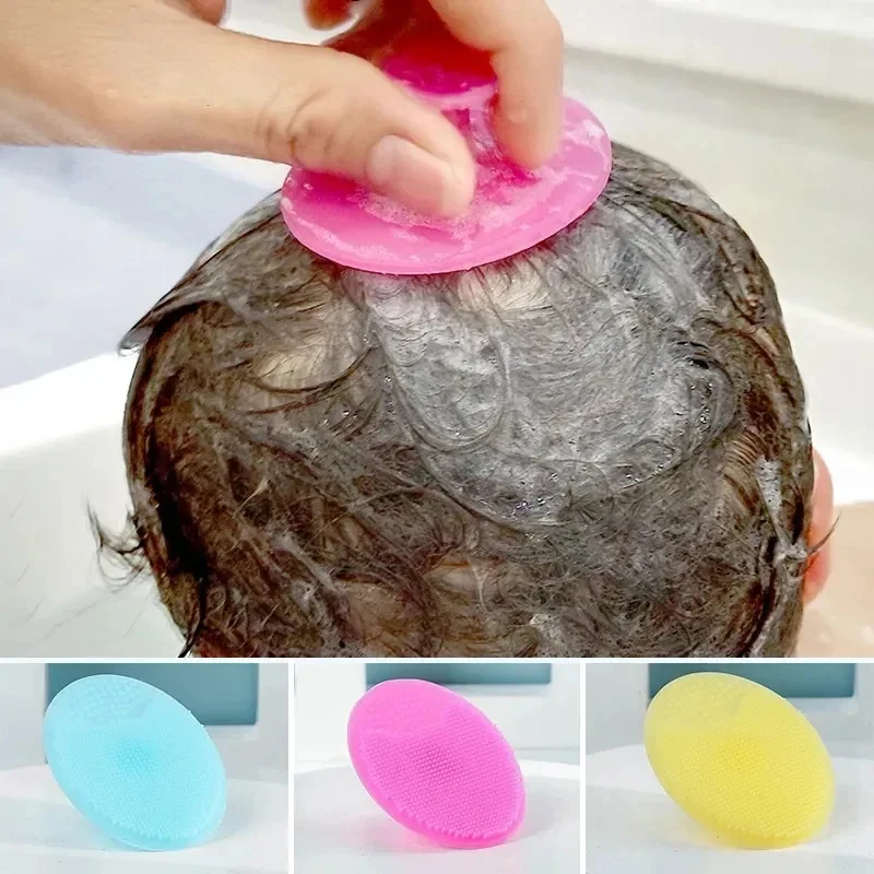 1/3 Pcs Silicone Shampoo Brush for Baby Infant Bathing Soft Silicone Boys Kids Shower Brush Head Hair Washing Massage Wipe Comb thumbnail 2