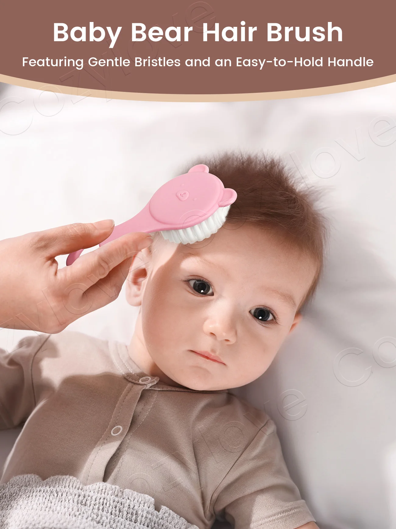 5-in-1 Baby Care Kit | Infant Grooming Set with Comb, Brush, Nail Clippers & More, Pink/Blue Options thumbnail 6