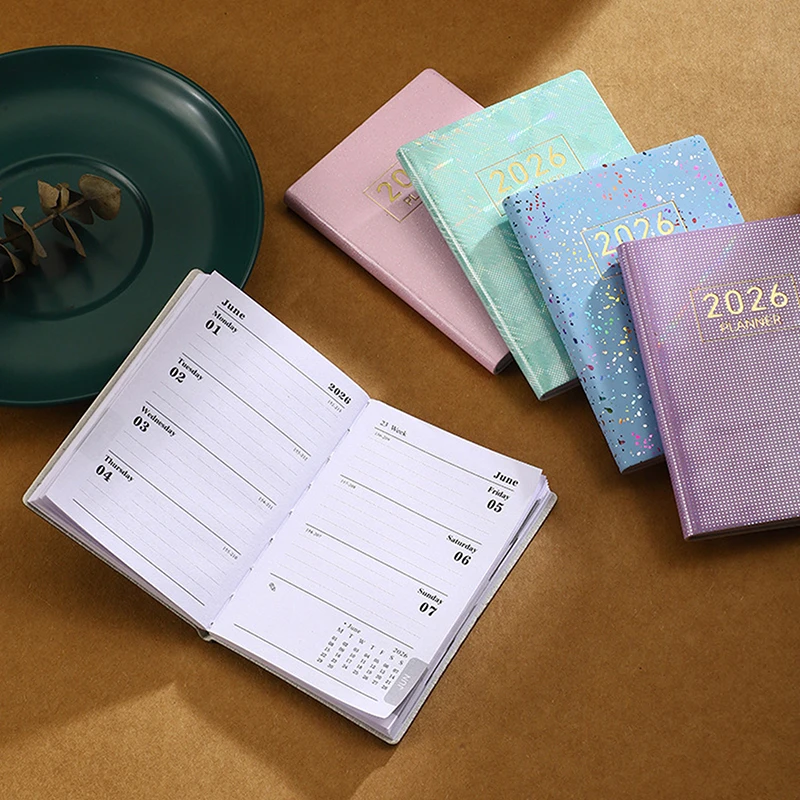 HOT! 2026 A7 Agenda Book Pocket With Calendar Diary Weekly Planner Appointment Book School Office thumbnail 6