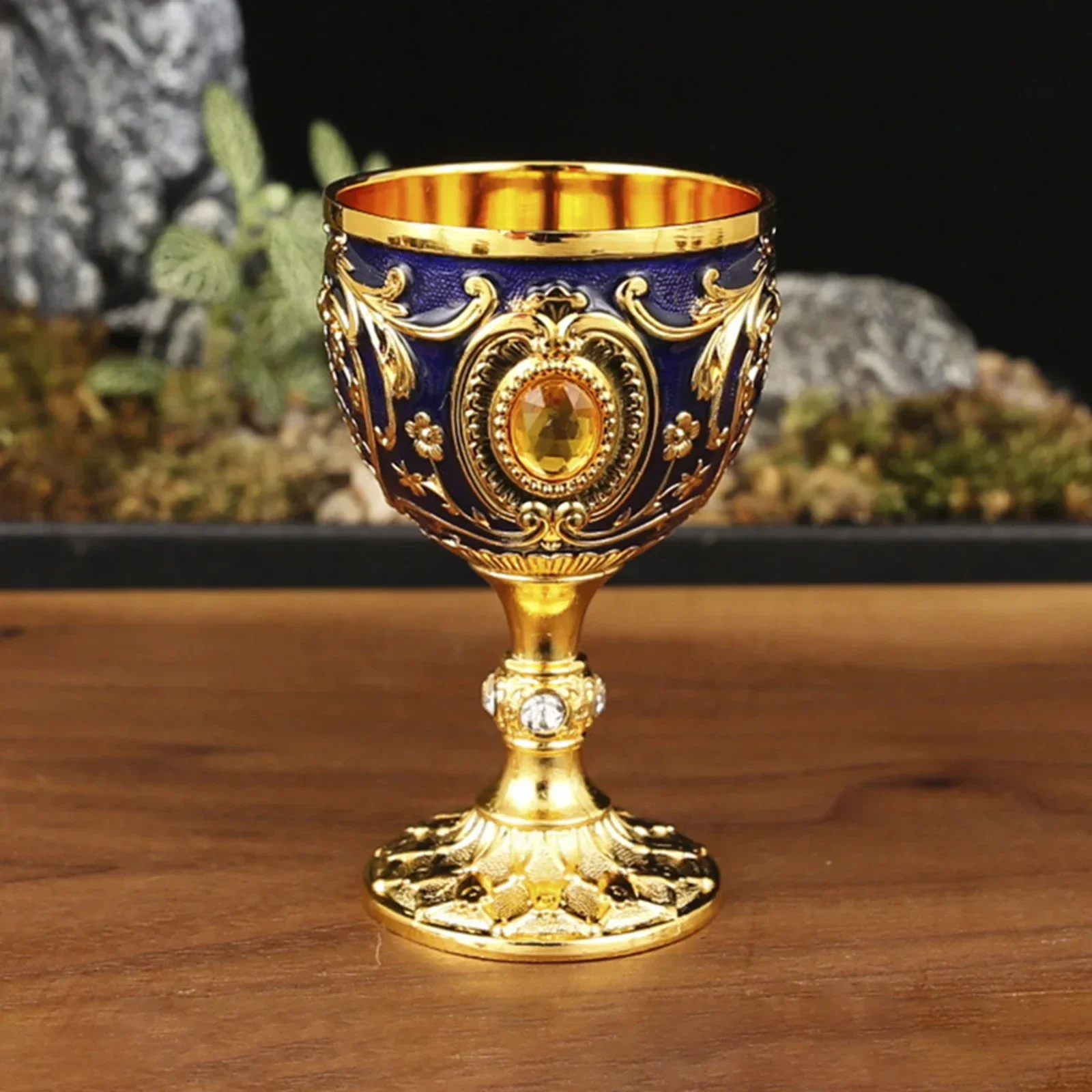 1Pc 30ml Light Luxury Goblet Embossed Wine Drink Cup Retro White Wine Chalice Communion Party Household Dining Gifts thumbnail 6