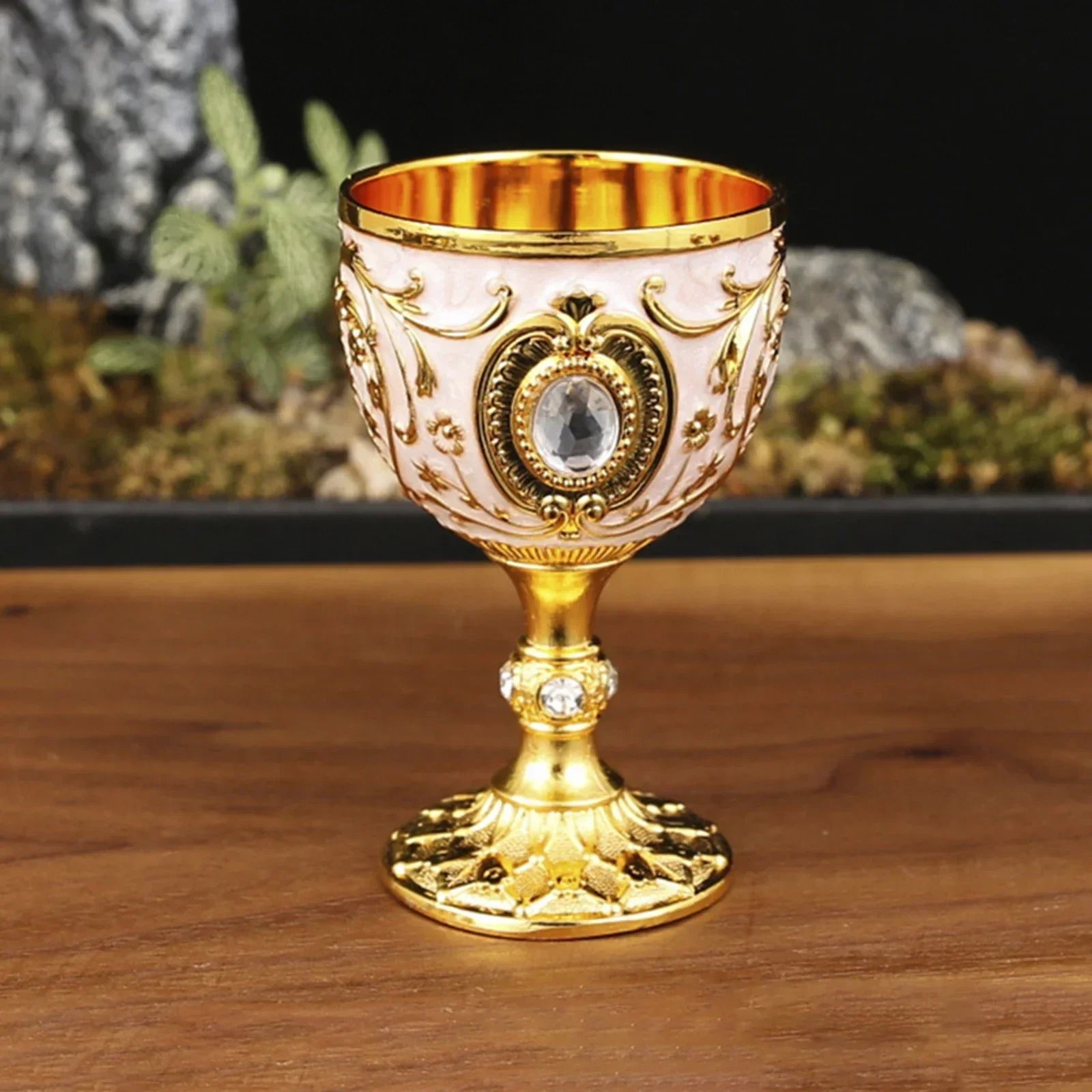 1Pc 30ml Light Luxury Goblet Embossed Wine Drink Cup Retro White Wine Chalice Communion Party Household Dining Gifts thumbnail 5