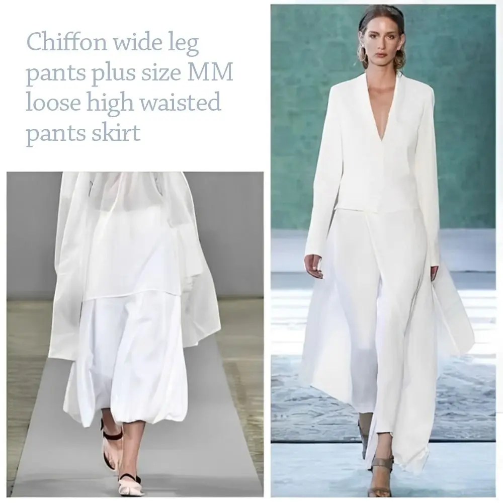 Fashion Chiffon Dance Pants Elastic Waist Elegant Wide Leg Pants Classical Dance Modern Dance Sports Pants Dance Belly Dancing thumbnail 5