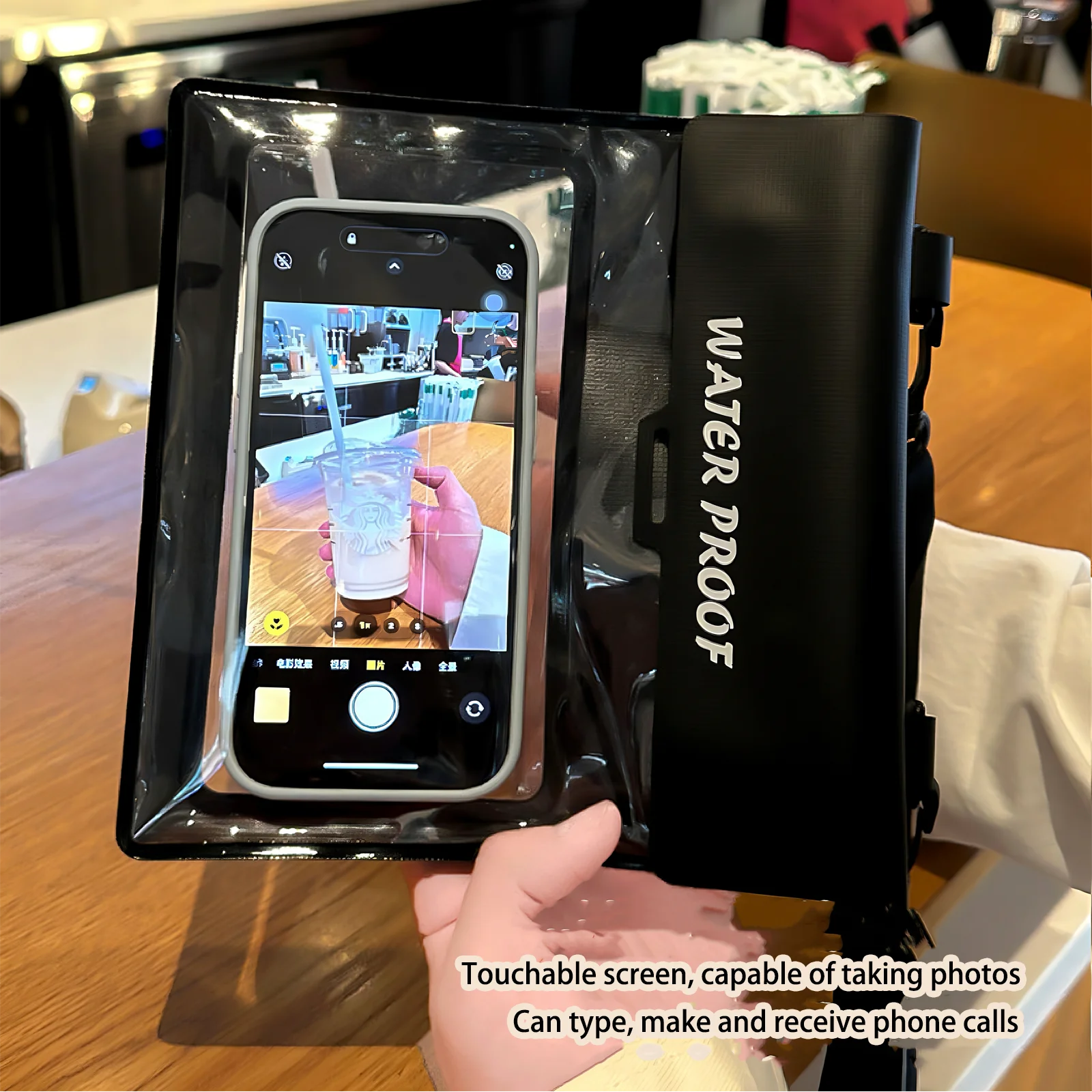 Large capacity waterproof storage phone case with touch screen suitable for photo taking, swimming, drifting, and diving storage thumbnail 3