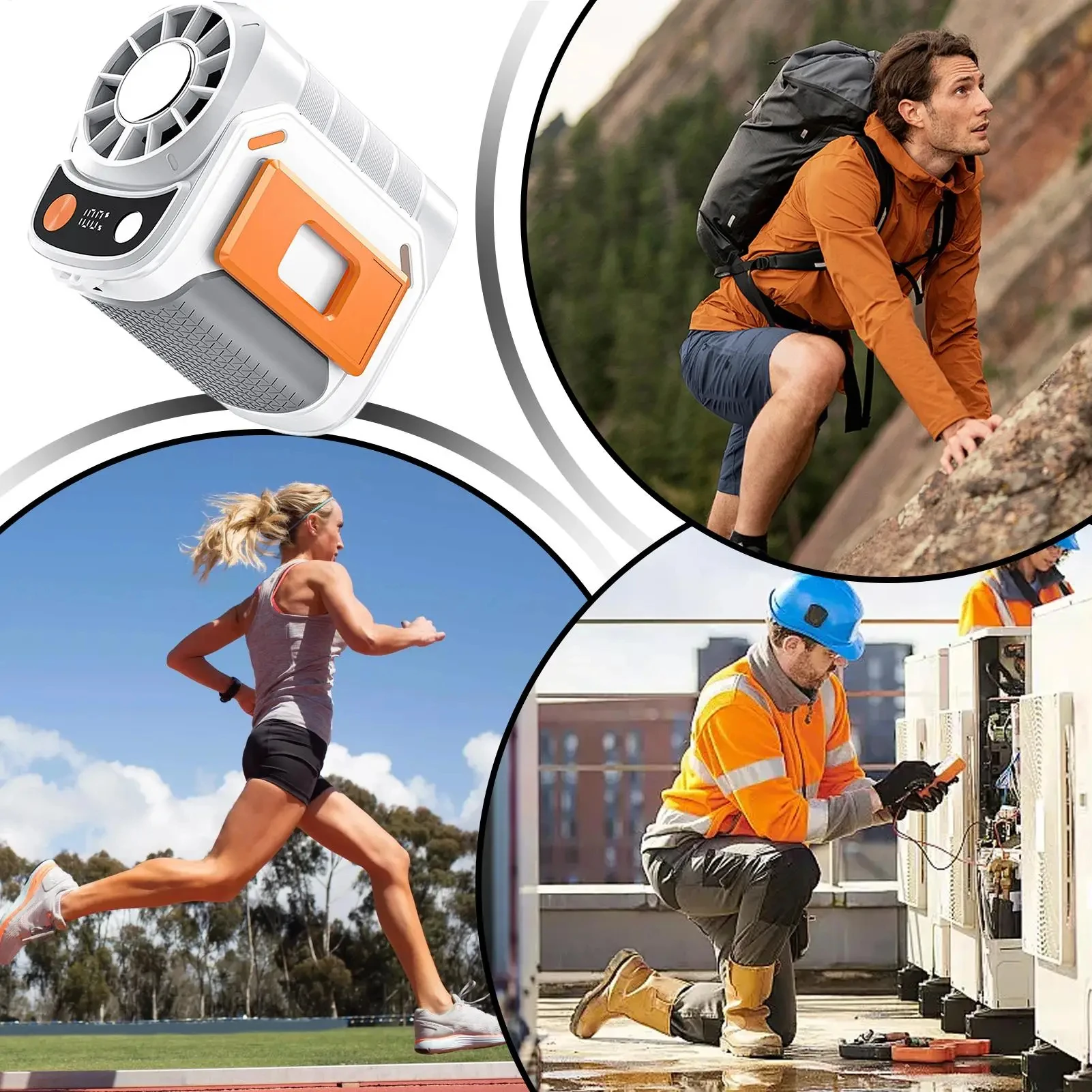New Portable Waist Fan with USB Charging Long Battery Life and Clamp Design for Outdoor Construction and Summer Use thumbnail 6