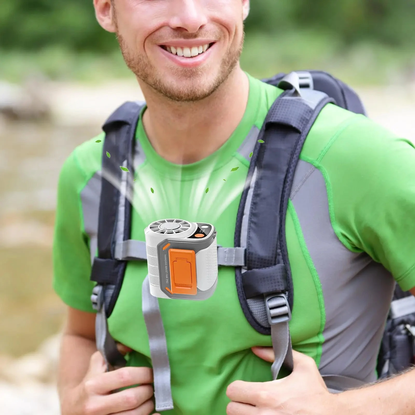 New Portable Waist Fan with USB Charging Long Battery Life and Clamp Design for Outdoor Construction and Summer Use thumbnail 4