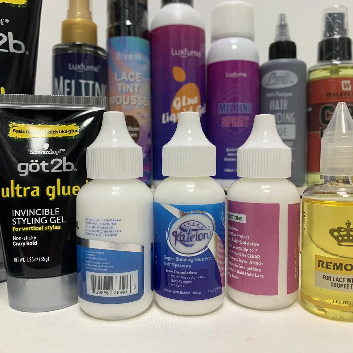 Wig Installation Kit Set Adhesive Bold Glue Remover Wax Stick Walker Tape Ultra Hold Glue Got 2b Glue Spray for hair extension thumbnail 5