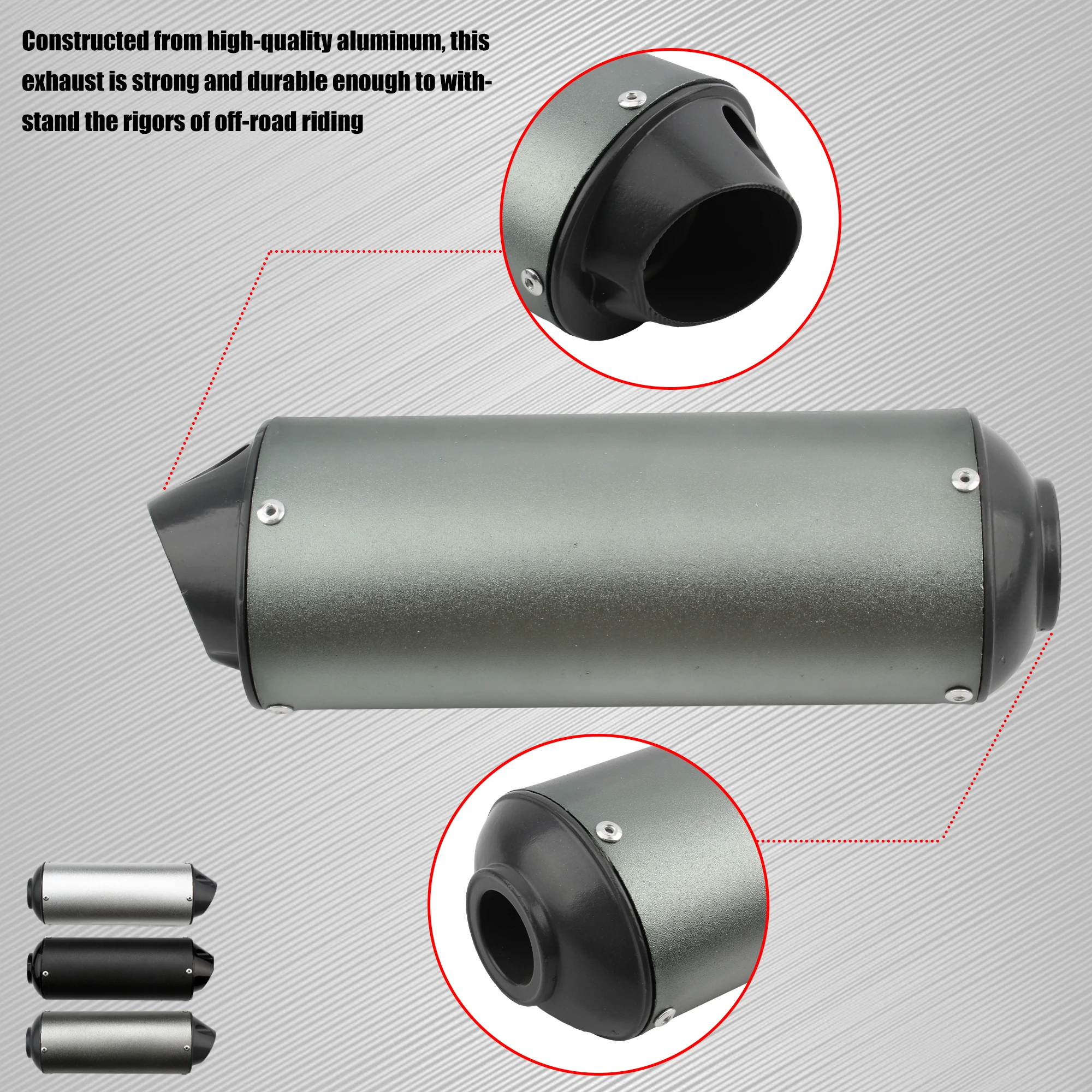 Universal Motorcycle 28mm 38mm Exhaust Pipe For 125cc 150cc 160cc For Honda Yamaha Kawasaki ATV Motocross Accessories thumbnail 3