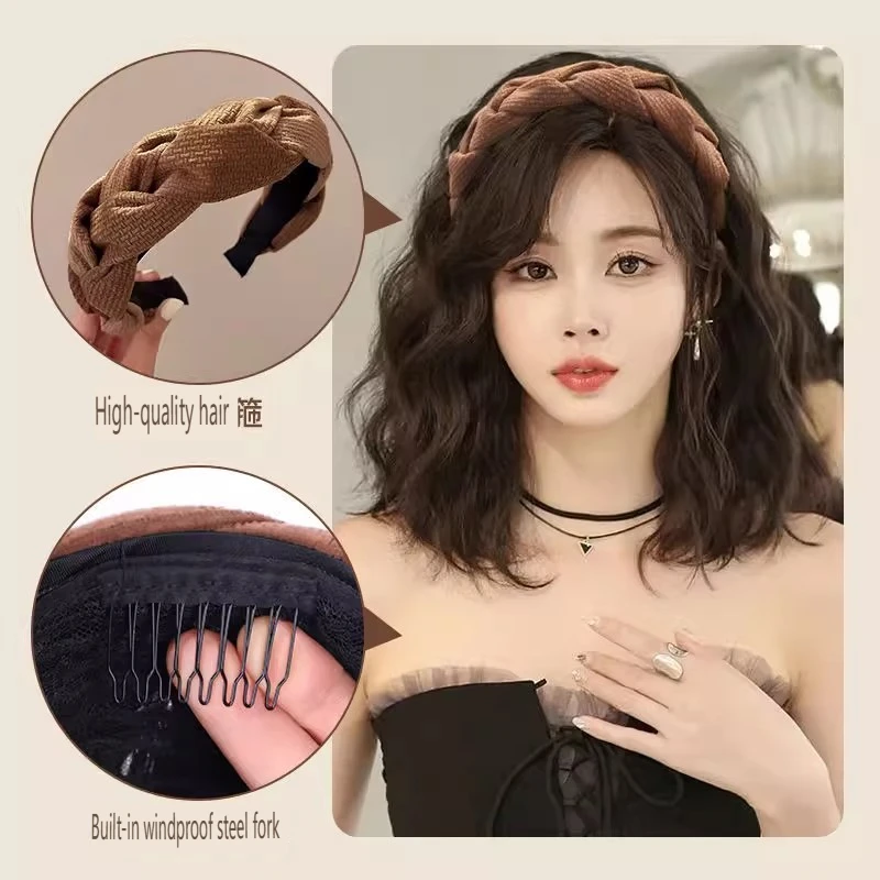 synthetic corn wave headband wig half wig women hair accessorties hairpieces add hair volum hair length thumbnail 5