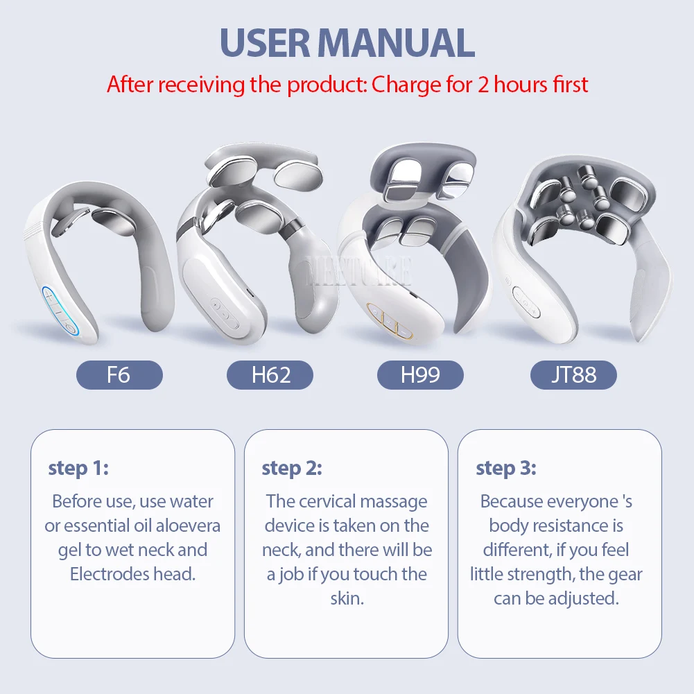 TENS Pulse Back Neck Massage 4 Models EMS Electric Smart Shoulder Cervical Massager Relaxation Muscle Beating Health Care Tool thumbnail 3