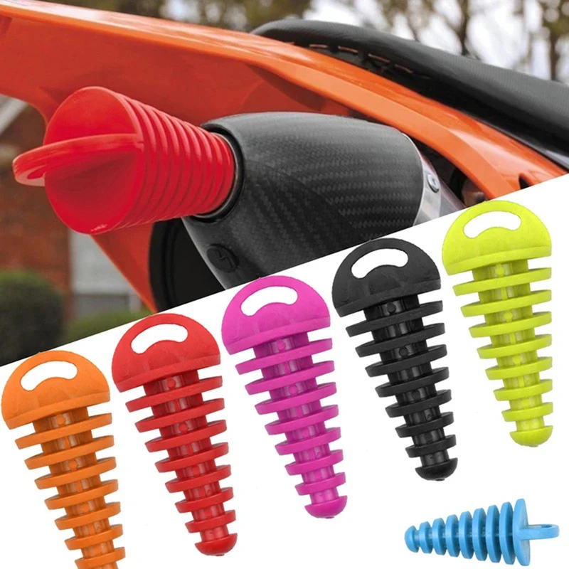 1-4Pcs Plug Exhaust Pipe Tailpipe PVC Exhaust Wash Plug Pipe Protector For Honda Kawasaki KTM Suzuki Yamaha Motorcycle Universal