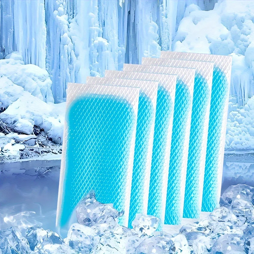 10PCS Cooling Gel Patch 10H Long Lasting Non-Woven Disposable Cooling Sticker Outdoor Camping Hiking Summer Heat Relief Body thumbnail 2