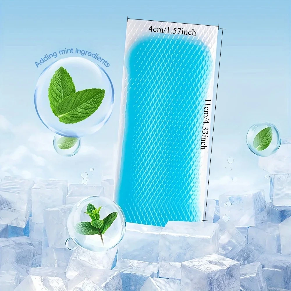 10PCS Cooling Gel Patch 10H Long Lasting Non-Woven Disposable Cooling Sticker Outdoor Camping Hiking Summer Heat Relief Body thumbnail 5