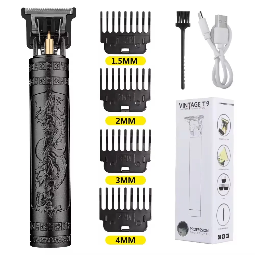 T9 LCD Electric Hairdresser Oil Shaving Head Electric Pusher Carving Electric Pusher Clipper Hair Precision Trimmer for Men Care thumbnail 6