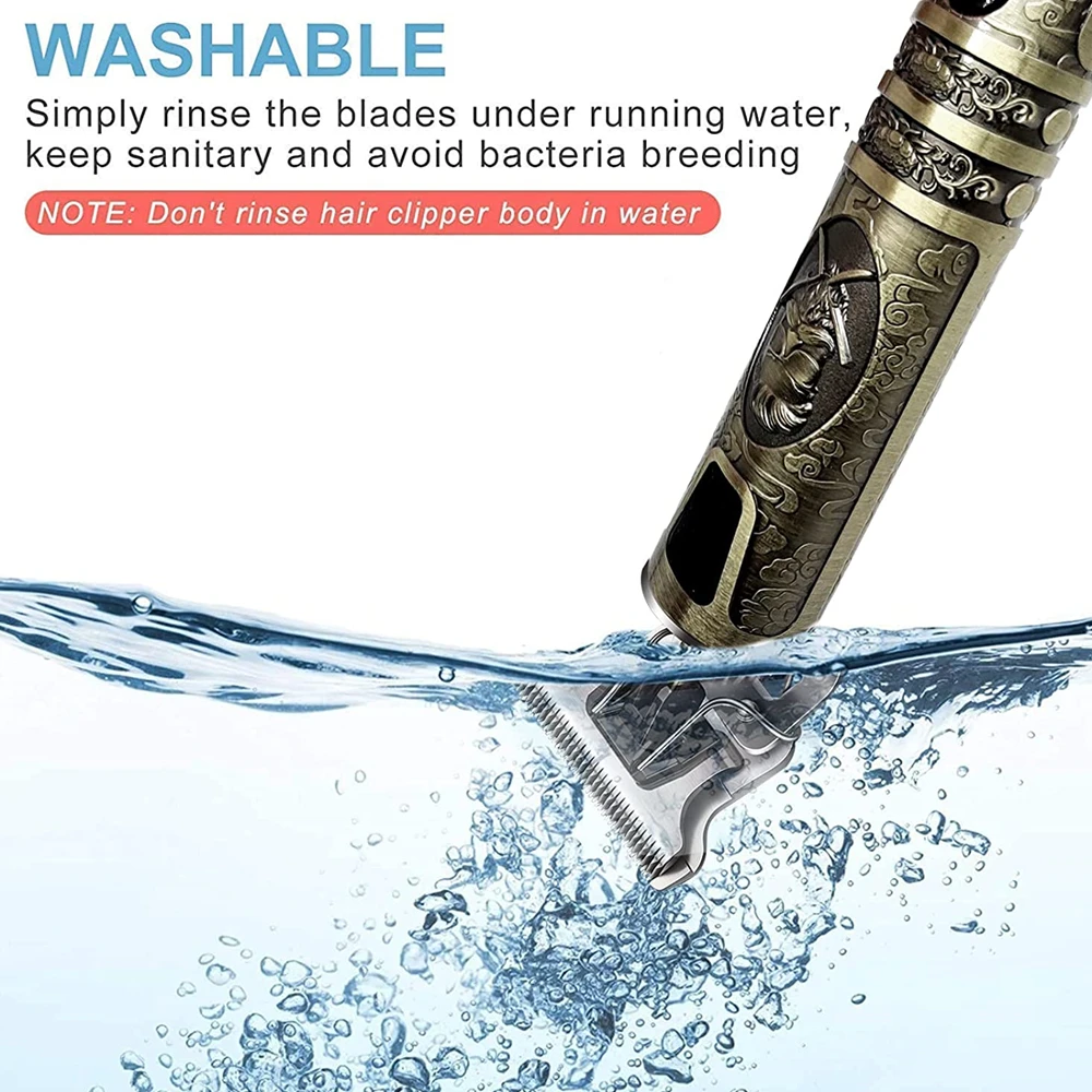 T9 LCD Electric Hairdresser Oil Shaving Head Electric Pusher Carving Electric Pusher Clipper Hair Precision Trimmer for Men Care thumbnail 5