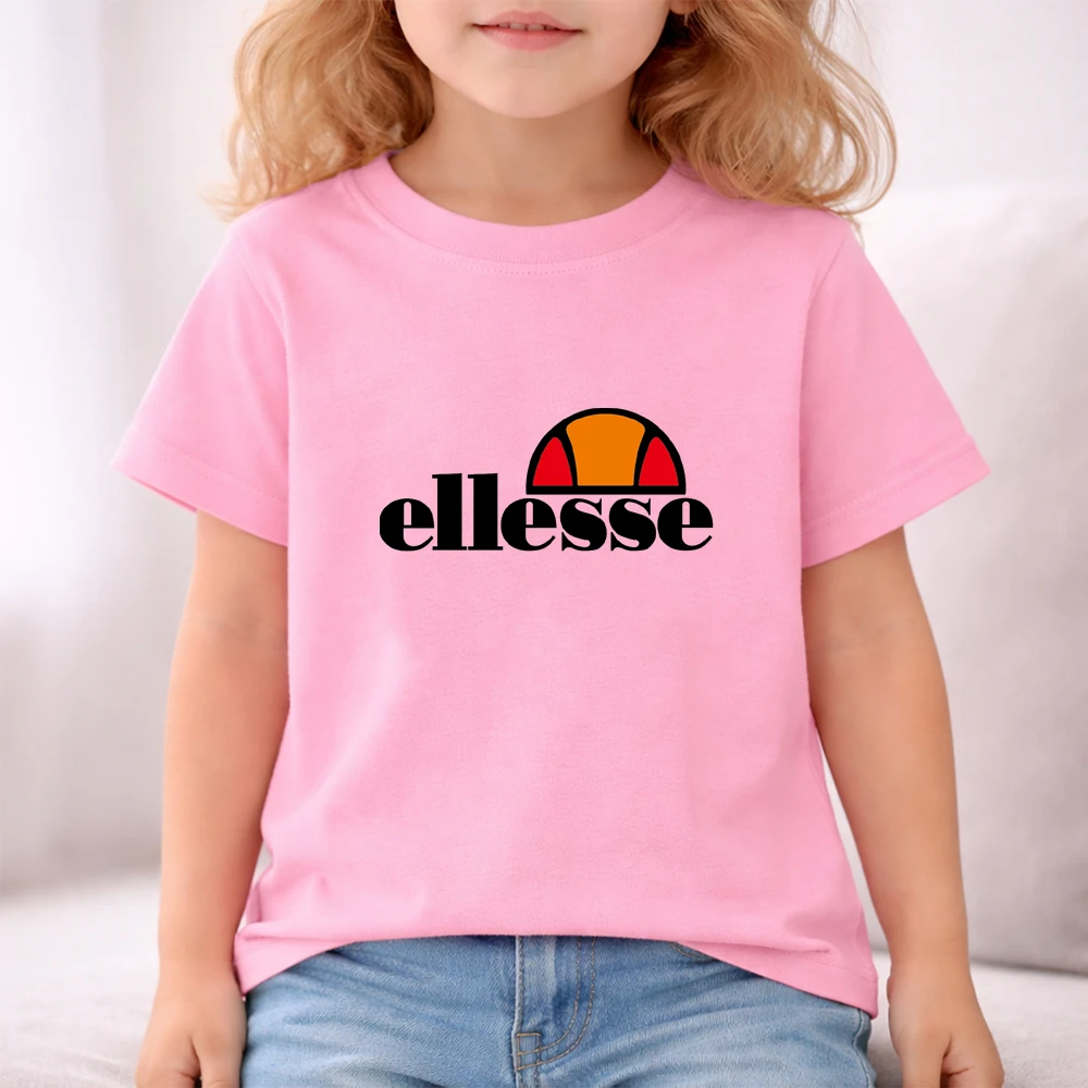 Kids Summer Boy Girl Round Neck T-shirt+Shorts Short-sleeved Toddler 3-12Y black Casual Sports Set Fashion Letter brand print thumbnail 4