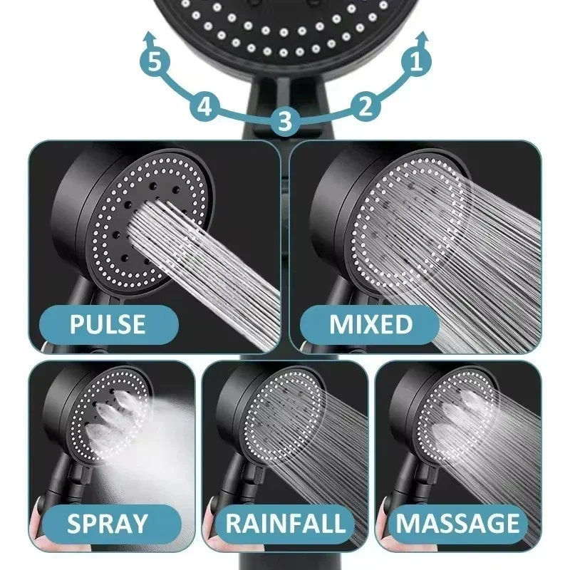 Xiaomi Shower Head Adjustable High Pressure Showerhead Handheld Spray 5 Modes Water Saving Hangable Bathroom Accessories 2026 thumbnail 6