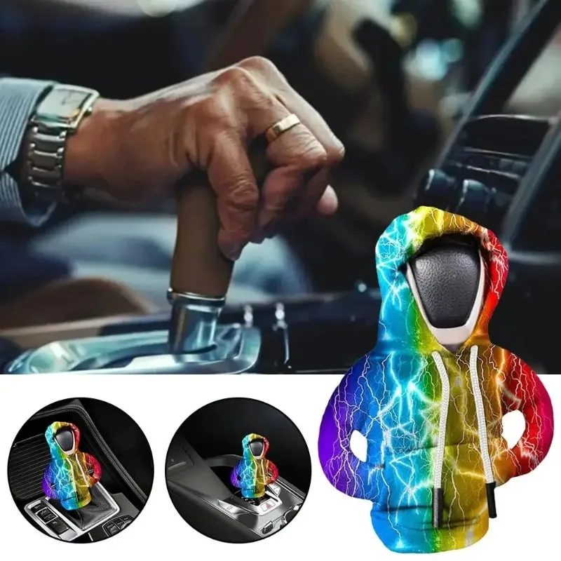 Car Hoodie Gear Shift Cover Fashion Gearshift Hoodie Car Gear Shift Knob Cover Manual Handle Gear Sweatshirt Change Lever Cover thumbnail 3