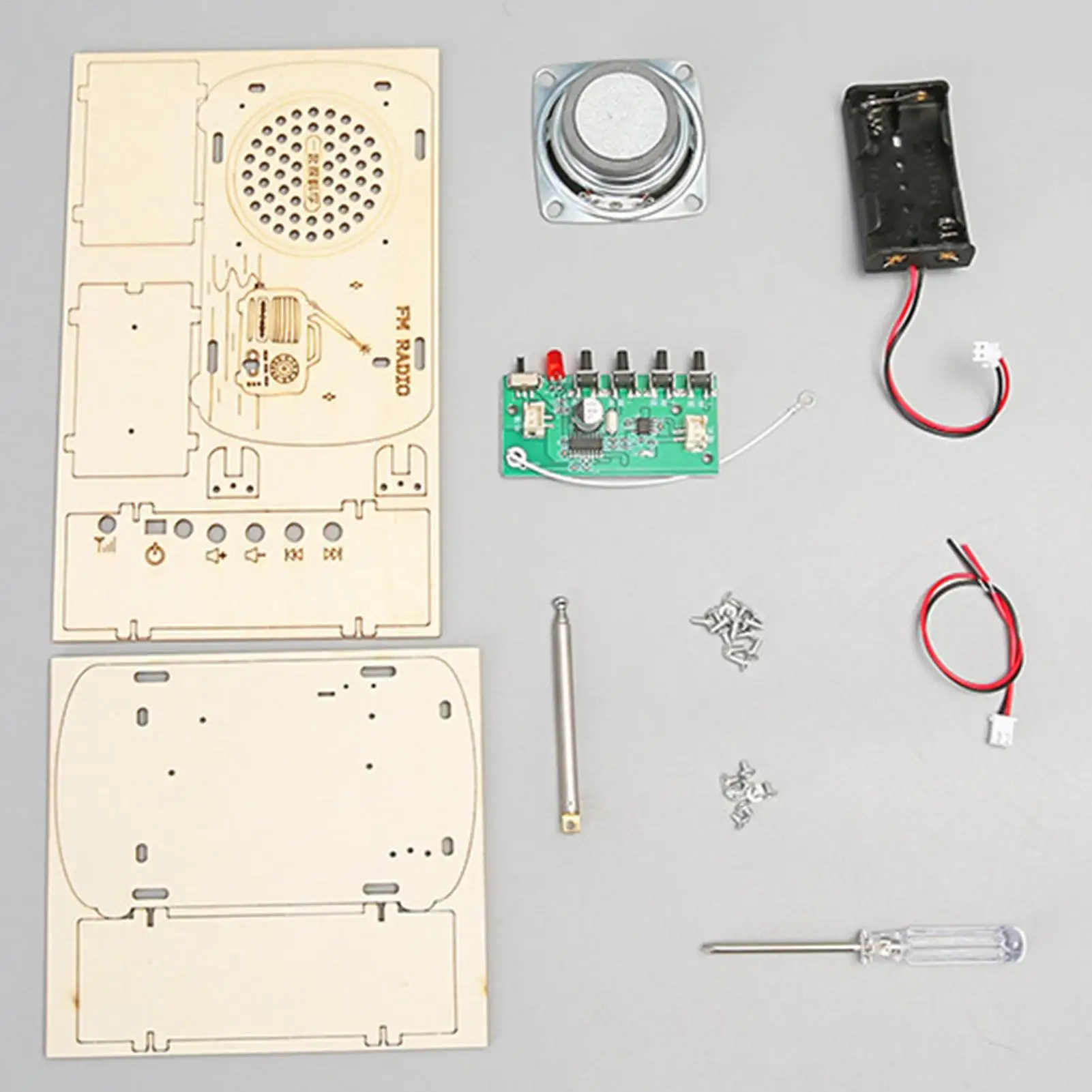 Build a Radio Kit Wood Radio Electronic Learning Interactive Training hands-on ability Experimental Kits For Cultivate logical thumbnail 5
