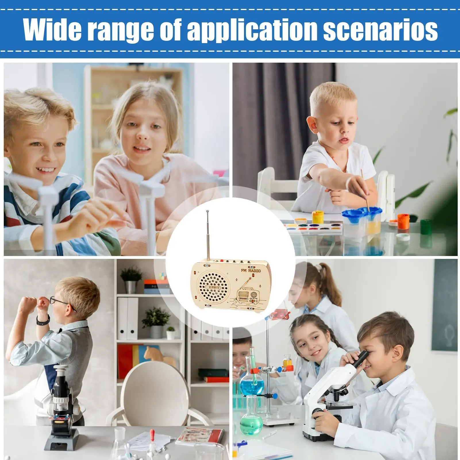 Build a Radio Kit Wood Radio Electronic Learning Interactive Training hands-on ability Experimental Kits For Cultivate logical thumbnail 4