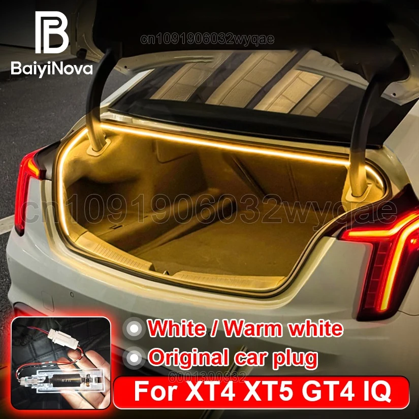 Customized For Cadillac XT4 XT5 OPTIQ LYRIQ GT4 Car trunk light, Plug & play Tailgate LED atmosphere light,Car decor accessories