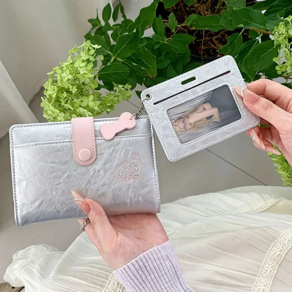 Creative Card Holder Cute Dog Passport Bag Travel Wallet Card Storage Protector Case PU Wear Resistant Sweet Style for women