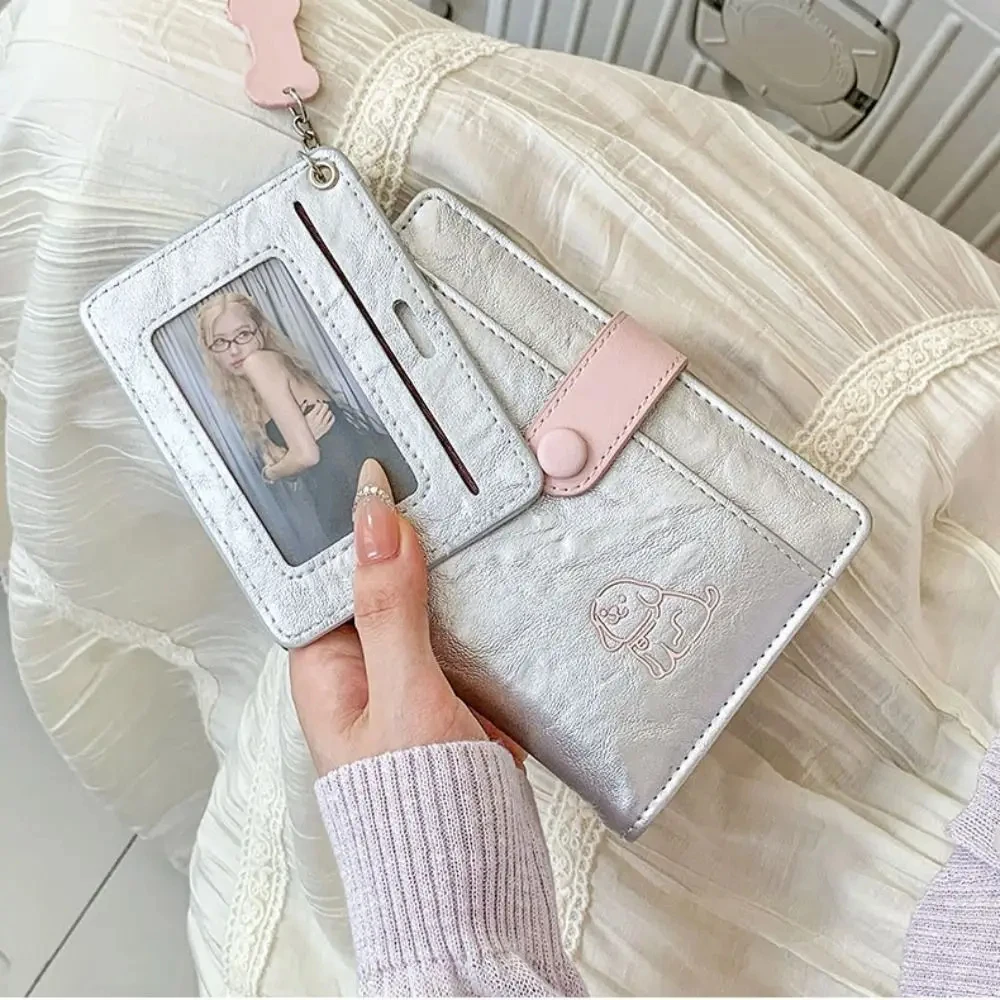 Creative Card Holder Cute Dog Passport Bag Travel Wallet Card Storage Protector Case PU Wear Resistant Sweet Style for women thumbnail 3