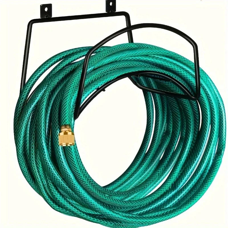 Wall Mounted Garden Hose Holder Heavy Duty Hanger Space Saving Water Pipe Storage Rack for Yard Lawn Patio with Mounting Hole