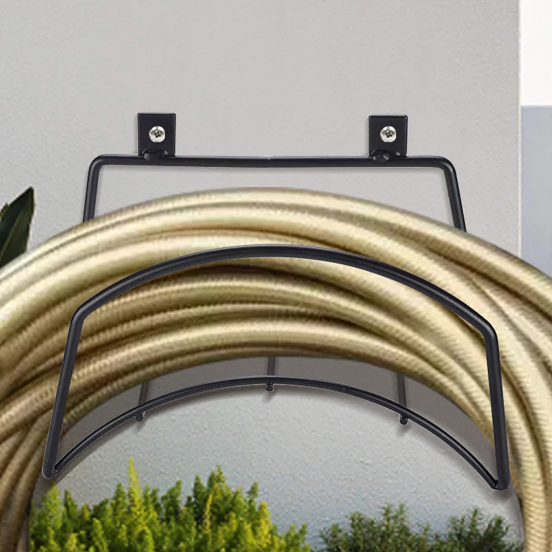 Wall Mounted Garden Hose Holder Heavy Duty Hanger Space Saving Water Pipe Storage Rack for Yard Lawn Patio with Mounting Hole thumbnail 4