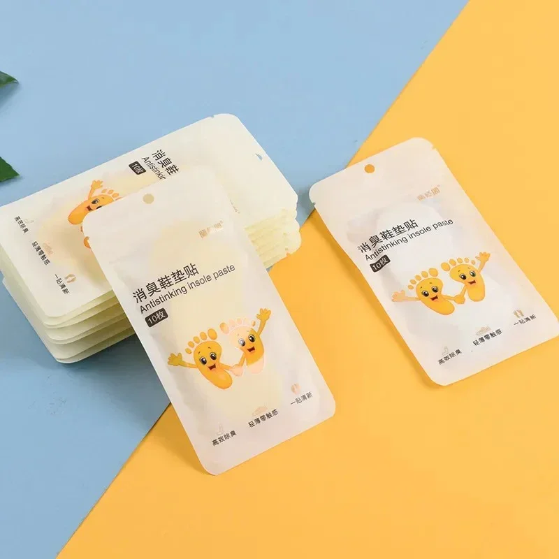 2026-10Pcs/bag Deodorant Foot Odor Prevention Foot Sweat Sports Shoes Smelly Insole Paste Lemon Fresh Shoes Deodorant Paste thumbnail 4