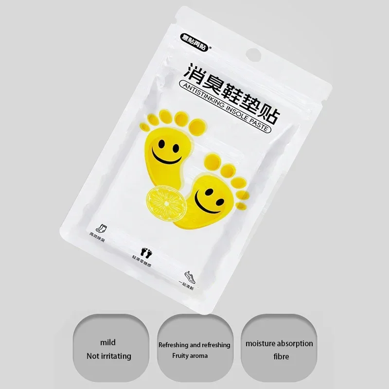 2026-10Pcs/bag Deodorant Foot Odor Prevention Foot Sweat Sports Shoes Smelly Insole Paste Lemon Fresh Shoes Deodorant Paste thumbnail 5