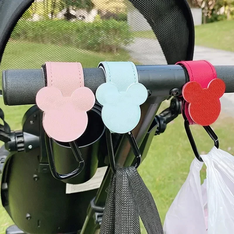 1/2/3pcs Cartoon Leather Baby Bag Stroller Hook Rotatable Cart Organizer Pram Hook Pram Rotate 360 Degree Stroller Accessories thumbnail 6