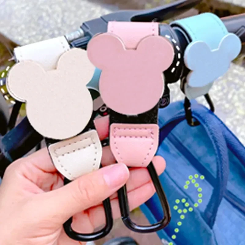 1/2/3pcs Cartoon Leather Baby Bag Stroller Hook Rotatable Cart Organizer Pram Hook Pram Rotate 360 Degree Stroller Accessories thumbnail 2