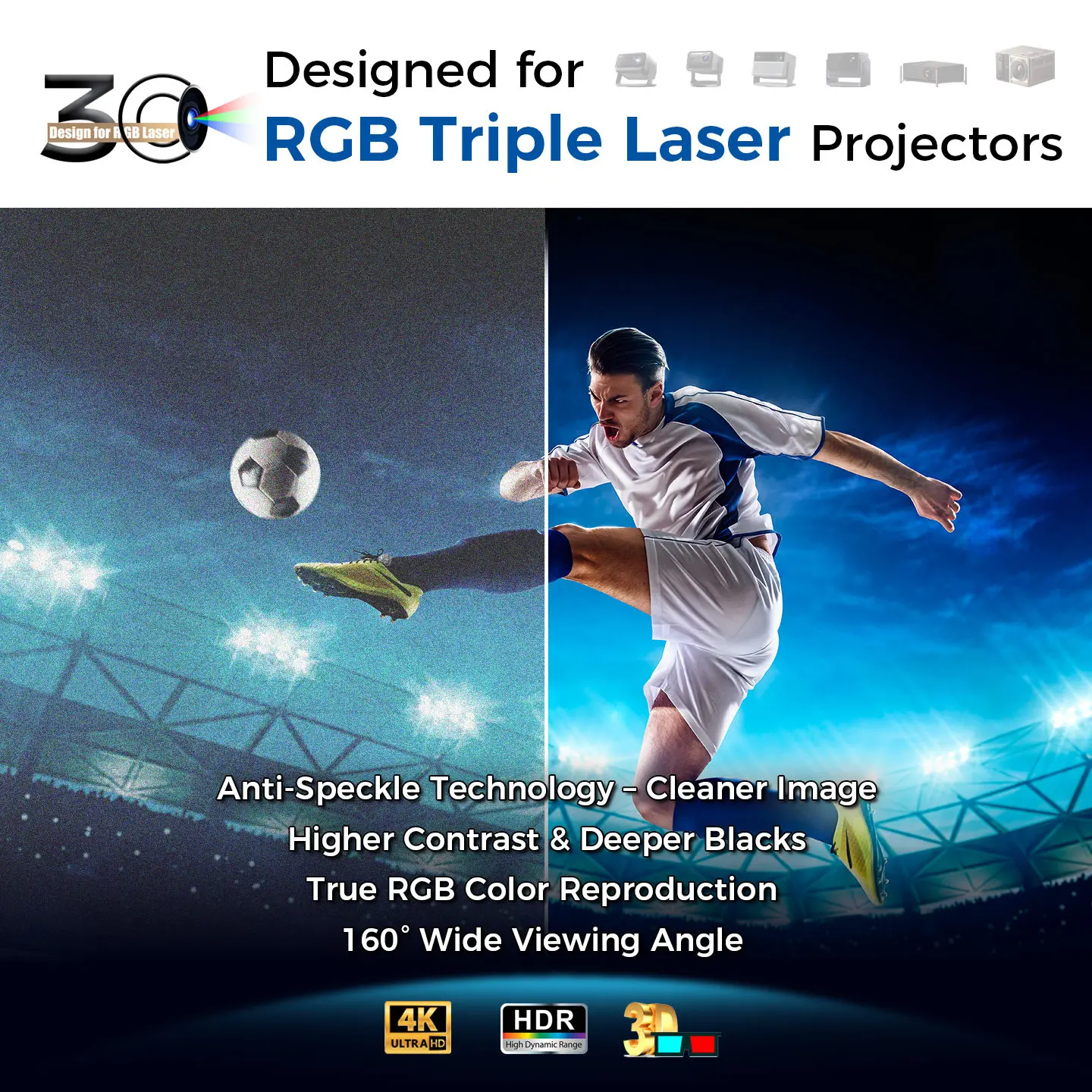 SCREEN PRO 3C Anti-Speckle A4 Size Projector Screen Sample Fabric for Testing thumbnail 3