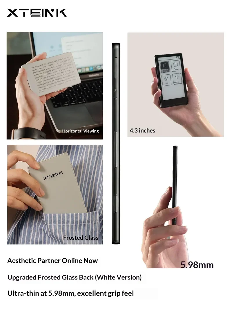 Xteink X4 E Ink Reader Electronic Paper Ebook Reader Magnetic Ultra Slim Portable Ultra Thin Pocket For Outdoor Travel Reading thumbnail 3