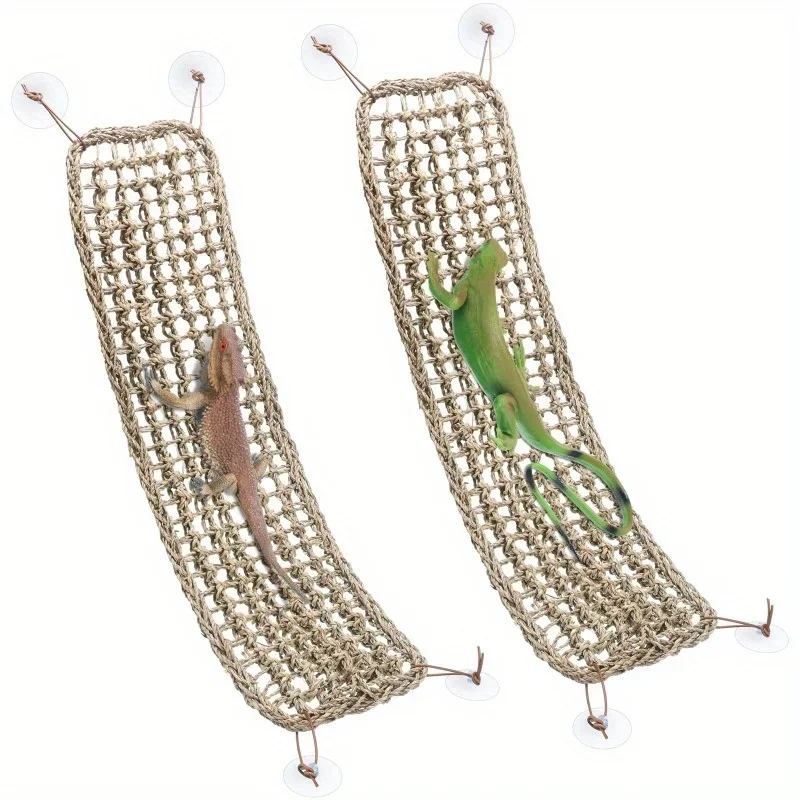 1PC Bearded Dragon Hammock Grass Cushion Pet Bed Swing Reptile Lounger for Chameleon Lizards Gecko Snakes Lguana Reptiles Geckos thumbnail 2