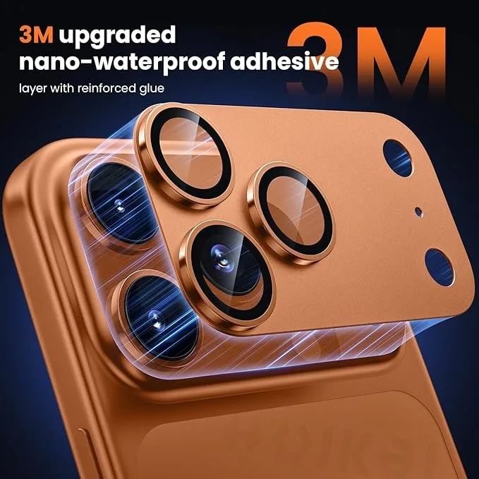 Camera Protector For iPhone 17 Pro Max Metal Tempered Glass Full Coverage Lens Protection Film For iPhone 17 Pro Air Lens Cover thumbnail 2