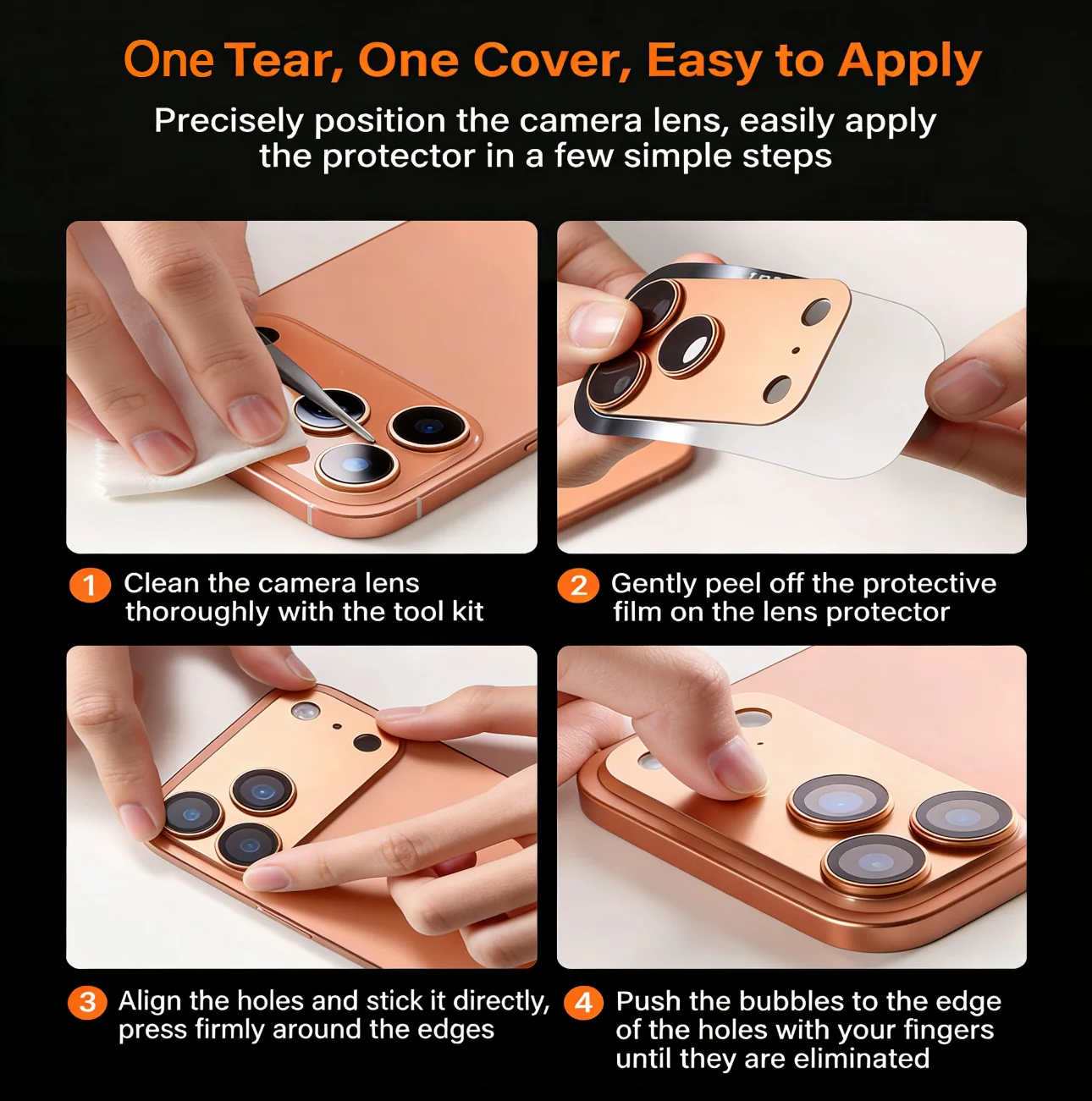 Camera Protector For iPhone 17 Pro Max Metal Tempered Glass Full Coverage Lens Protection Film For iPhone 17 Pro Air Lens Cover thumbnail 6