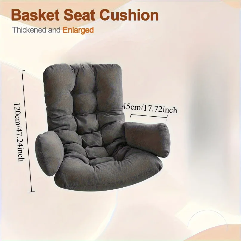 Hammock Rocking Chair Cushion Egg-shape  Cushion Available for Garden Living Room Decoration (Without Hanging Basket Seat) Cojin thumbnail 6