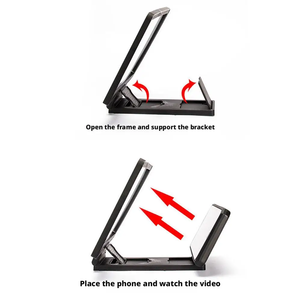 Screen Magnifier HD Screen Magnifying Glass Eye Protection Lightweight Portable Screen Enlarge Magnifier Phone Holder thumbnail 4