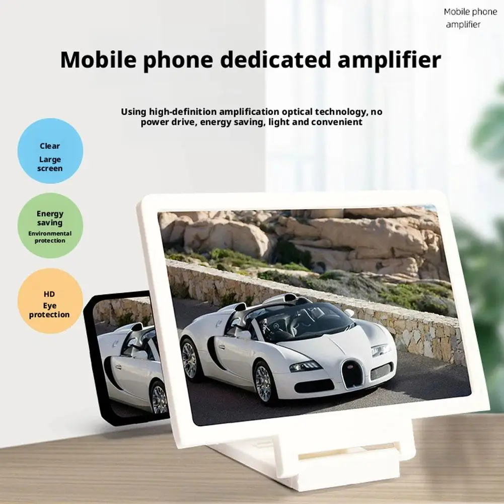 Screen Magnifier HD Screen Magnifying Glass Eye Protection Lightweight Portable Screen Enlarge Magnifier Phone Holder thumbnail 5